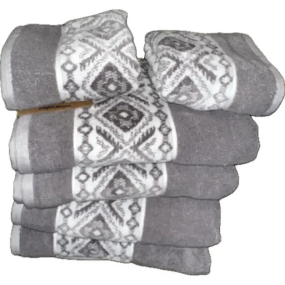 NEW Wrangler Paxton Gray Towel Set 4 Bath & 2 Hand